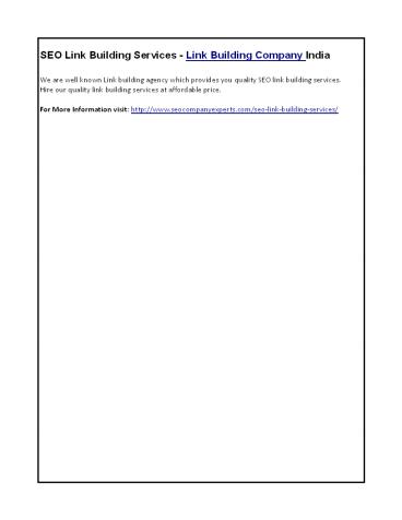 SEO Link Building Services - Link Building Company India (1)