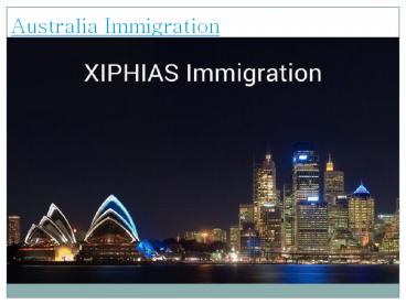 Australia Immigration