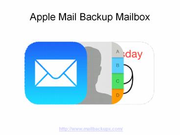 Apple Mail Backup Mailbox