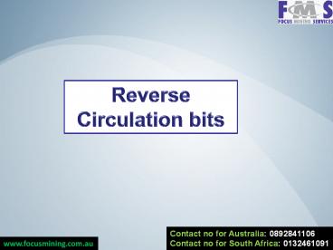 reverse circulation bits