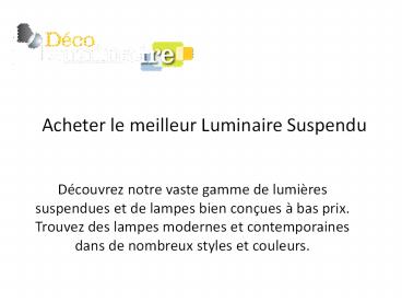 Acheter Le Meilleur Luminaire Suspendu