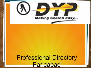 Professional Directory Faridabad