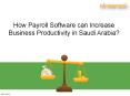 How Payroll Software can Increase Business Productivity in Saudi Arabia? PowerPoint PPT Presentation