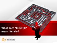 What does "CONFER" mean?