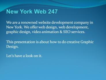 Graphic Design In New york