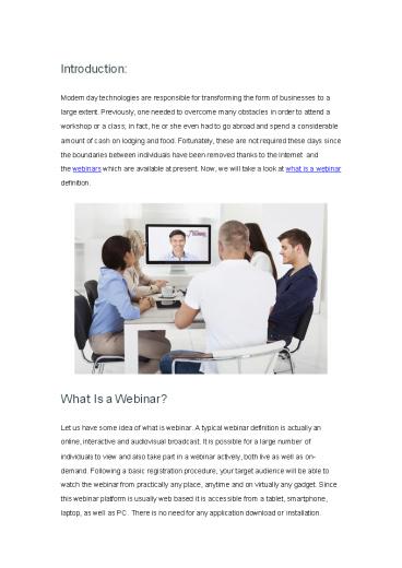 What Is a Webinar and Its Benefits