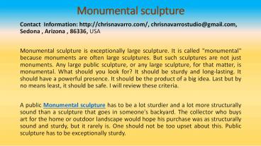 Monumental sculpture