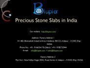 Precious Stone Slabs in India