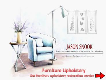 Furniture upholstery