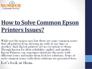 How to Solve Common Epson Printers Issues?