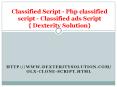 Classified Script - Php classified script - Classified ads Script PowerPoint PPT Presentation