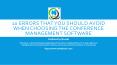 10 errors that you should avoid when choosing the conference management software PowerPoint PPT Presentation