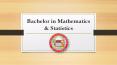 Bachelor in Mathematics & Statistics PowerPoint PPT Presentation