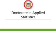 Doctorate in Applied Statistics