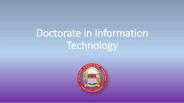 Doctorate in Information Technology