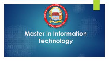 Master in Information Technology