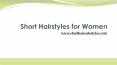 Short Hairstyles for Women PowerPoint PPT Presentation