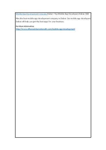 Mobile App Development Company