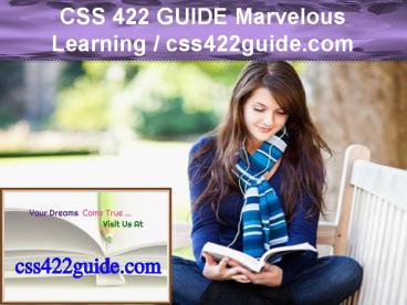 CSS422GUIDE Marvelous Learning / css422guide.com (1)