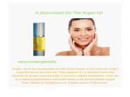 Discussion On The Argan Oil