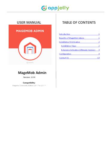 MageMob Admin Extension