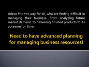 Managing business: demand planning & s&op