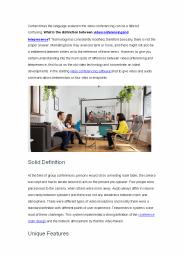 Main Difference Between Video Conferencing and Telepresence