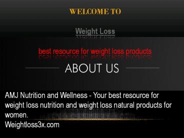 weight loss nutrition