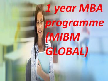 1 year MBA programme For Delhi