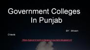 Government Colleges in Punjab
