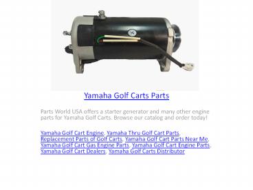 Yamaha Golf Carts Parts
