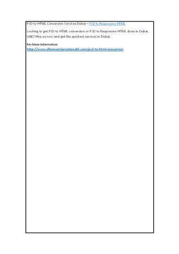 PSD to Responsive HTML