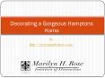 Decorating a Gorgeous Hamptons Home PowerPoint PPT Presentation