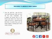The Guide to Amish Kitchen Tables