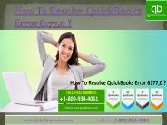 How To Resolve QuickBooks Error 6177,0 ?