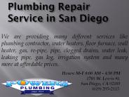 San Diego- Plumbing Repair Services