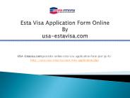 Online Esta Application Form