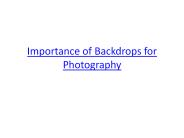 Importance of Backdrops for Photography