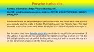 Porsche turbo kits