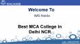 Best MCA College in Delhi NCR