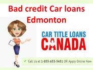 Bad credit Car loans Edmonton