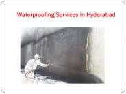 waterproofing services in Hyderabad