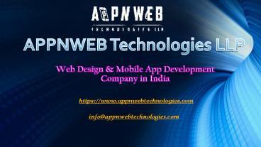 Web Design & Mobile App Development Company in India