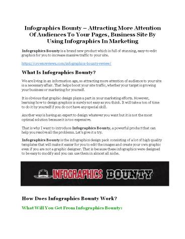 Infographics Bounty review - Infographics Bounty top notch features