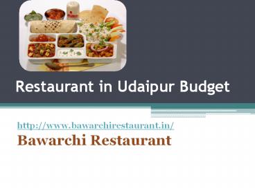 Restaurants in Udaipur Budget