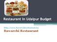 Restaurants in Udaipur Budget PowerPoint PPT Presentation