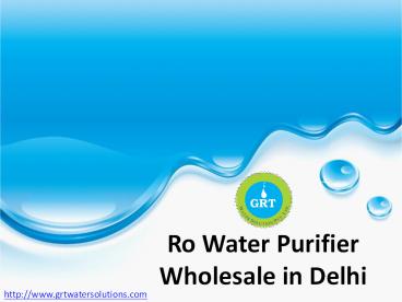 Ro Water Purifier Wholesale in Delhi