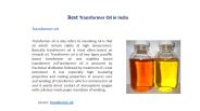 Best transformer oil in India