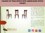 CHANGE UP YOUR OFFICE WITH AMISH MADE OFFICE CHAIRS