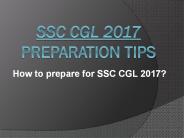 SSC CGL 2017 Preparation Tips